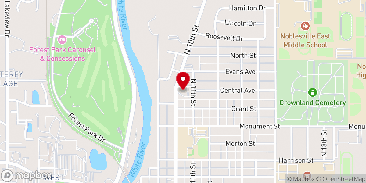 Map showing location of Hope Bible Fellowship Church