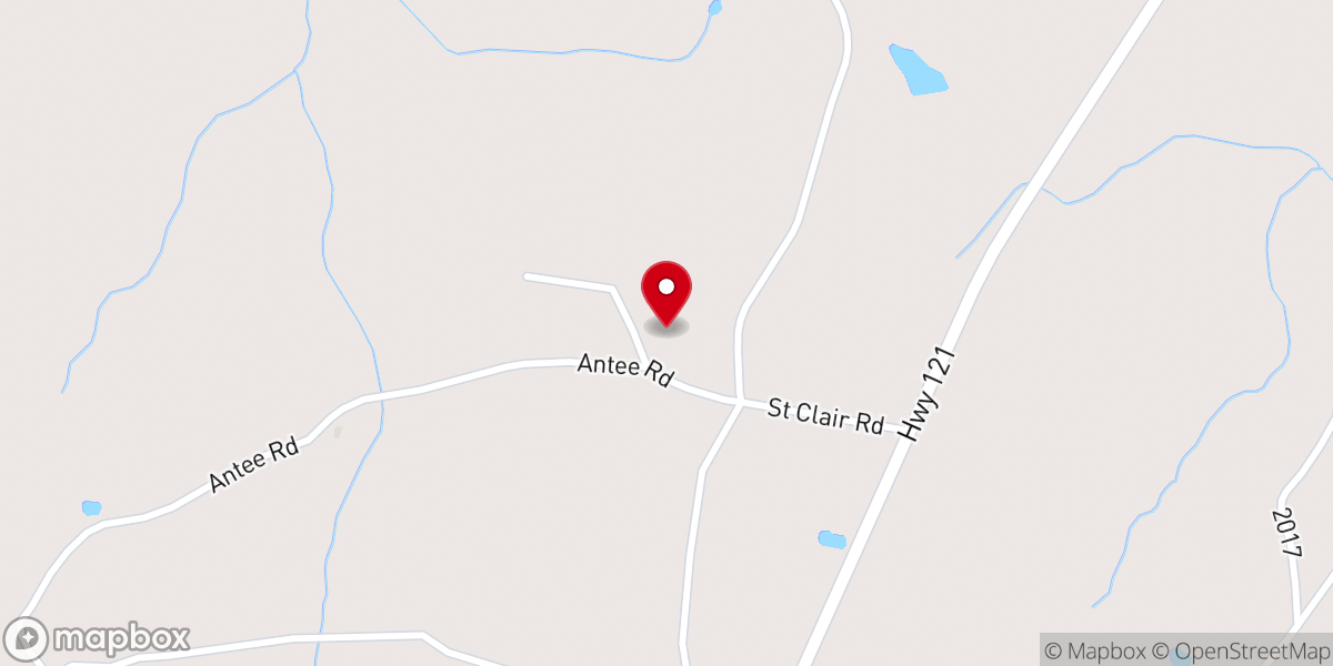 Map showing location of St Clair Baptist Church