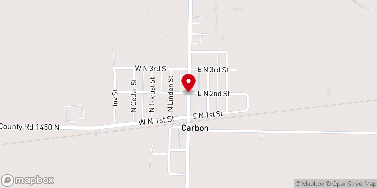 Map showing location of Carbon