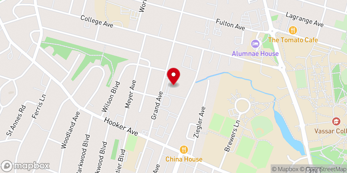 Map showing location of Hudson Valley Community Center