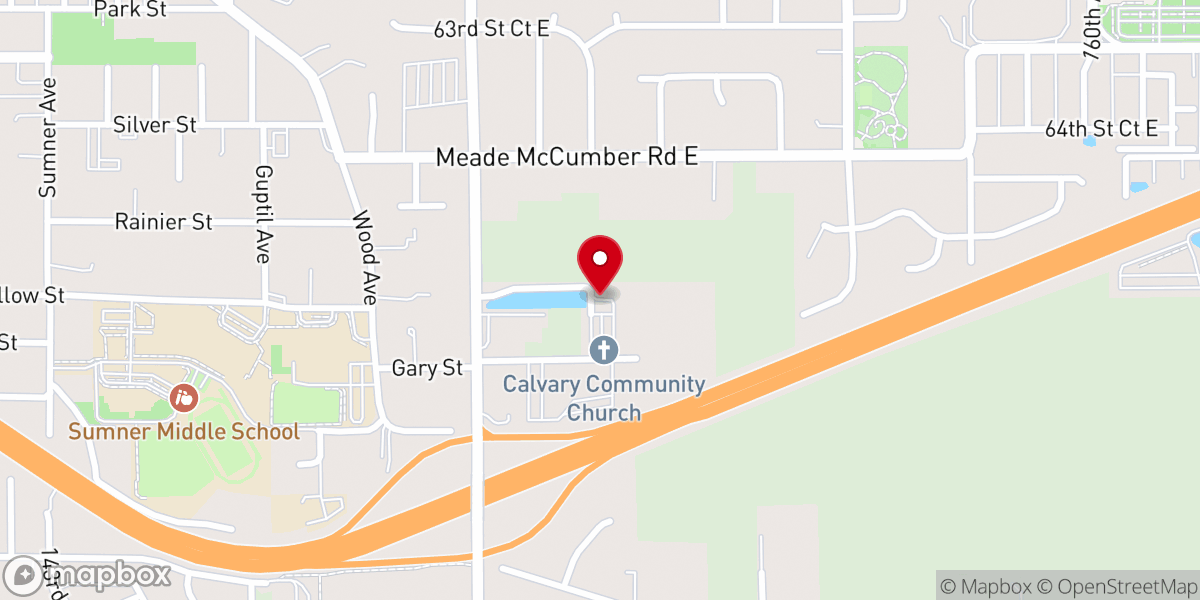Map showing location of Calvary Community Drive-Thru Church