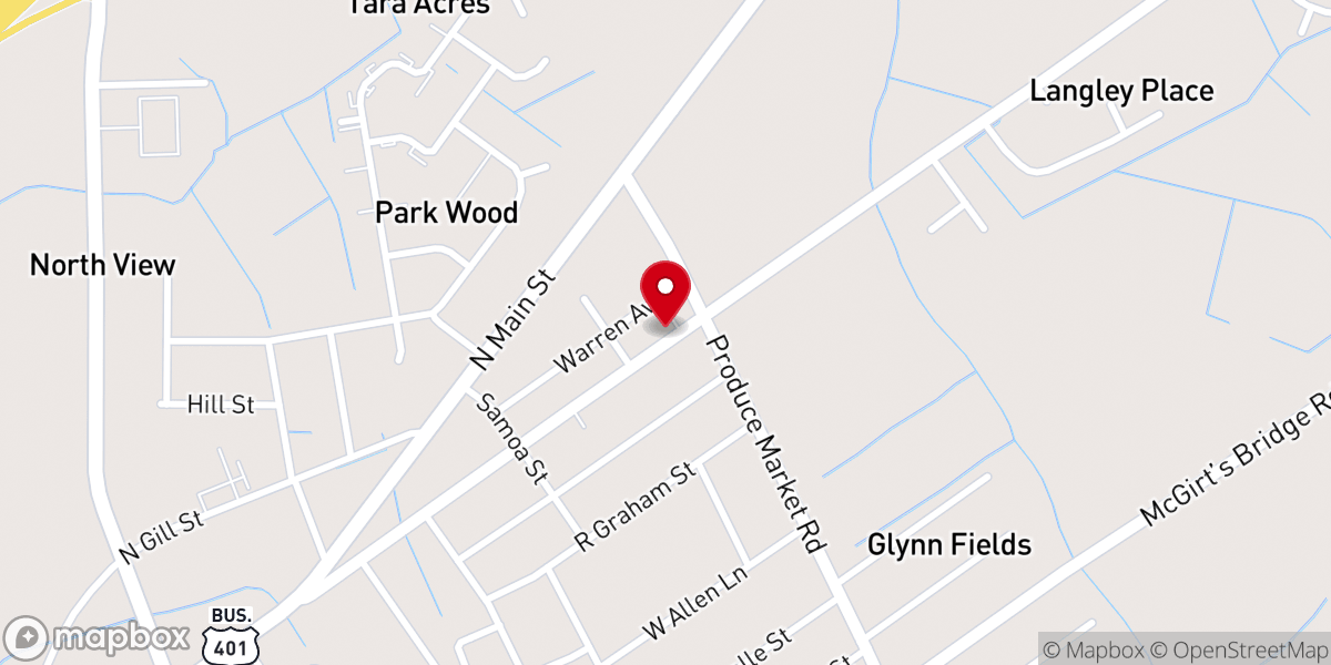 Map showing location of Church of God of Prophecy