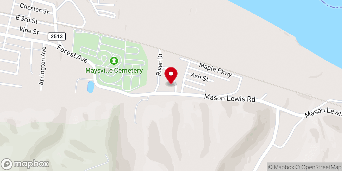 Map showing location of Community Care of Mason County - Food Distribution Center