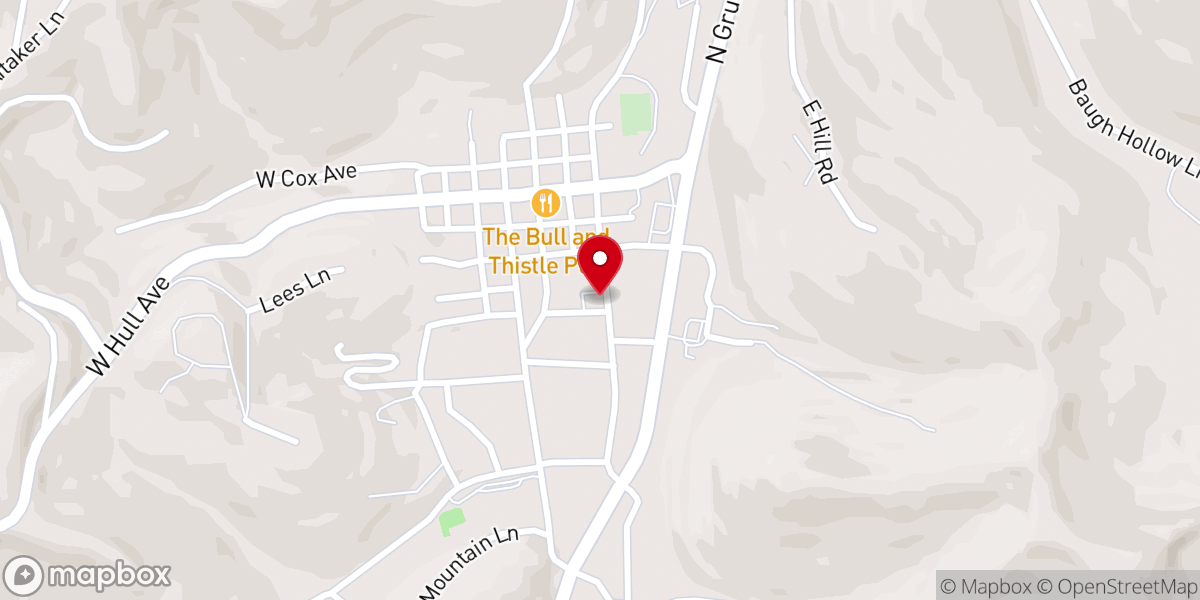 Map showing location of Church of Christ Gainesboro