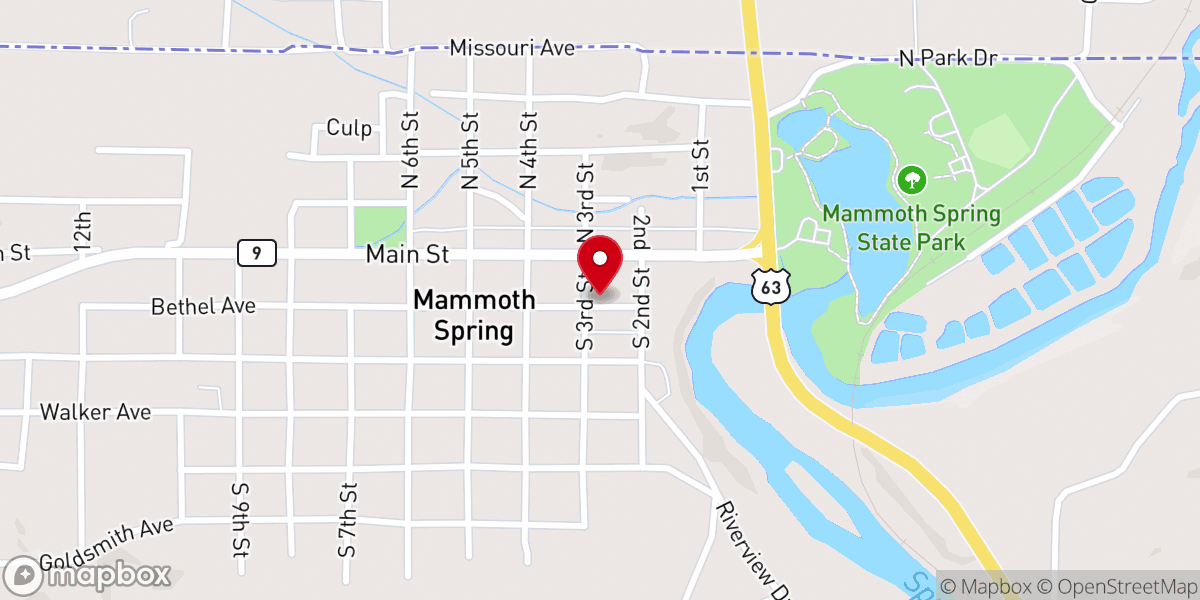 Map showing location of Church of Christ