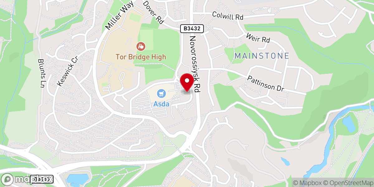 Map showing location of Christ Church Estover