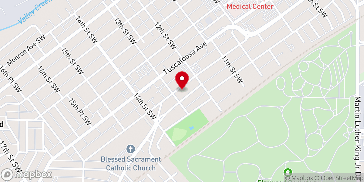 Map showing location of Urban Ministry