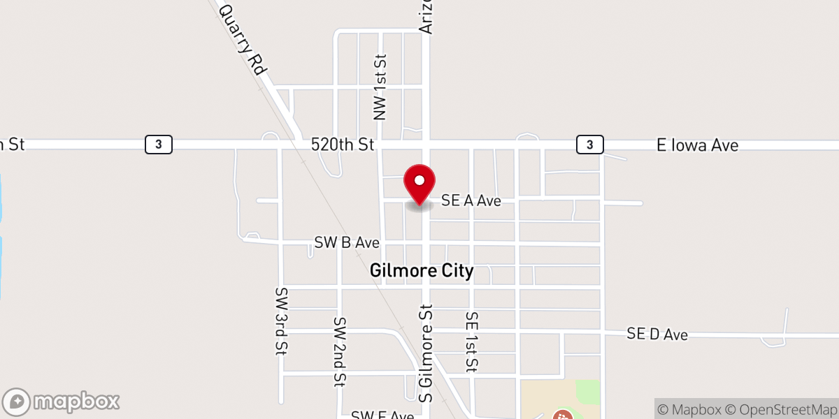 Map showing location of First Lutheran Church