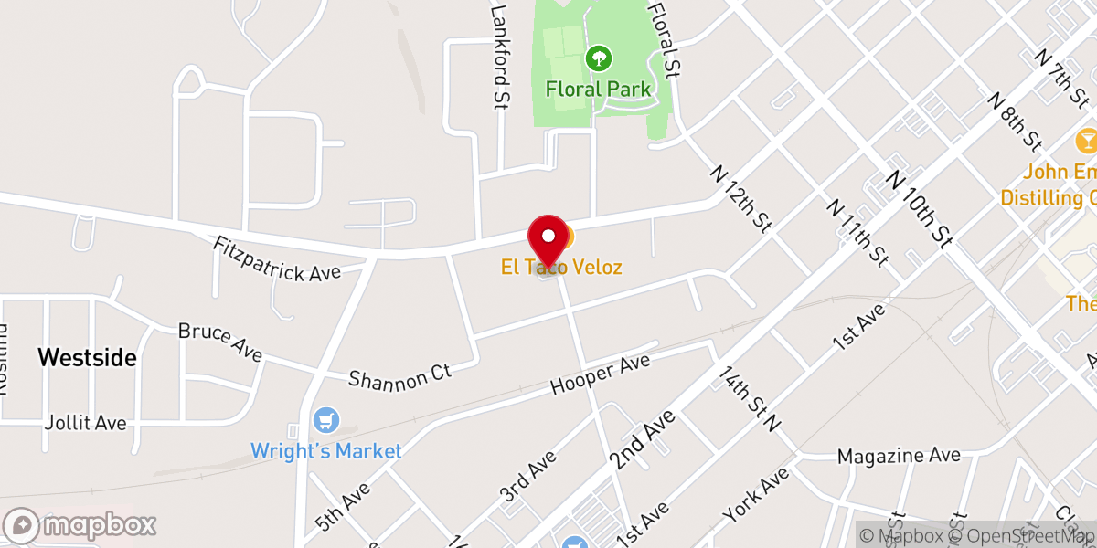 Map showing location of First Assembly of God