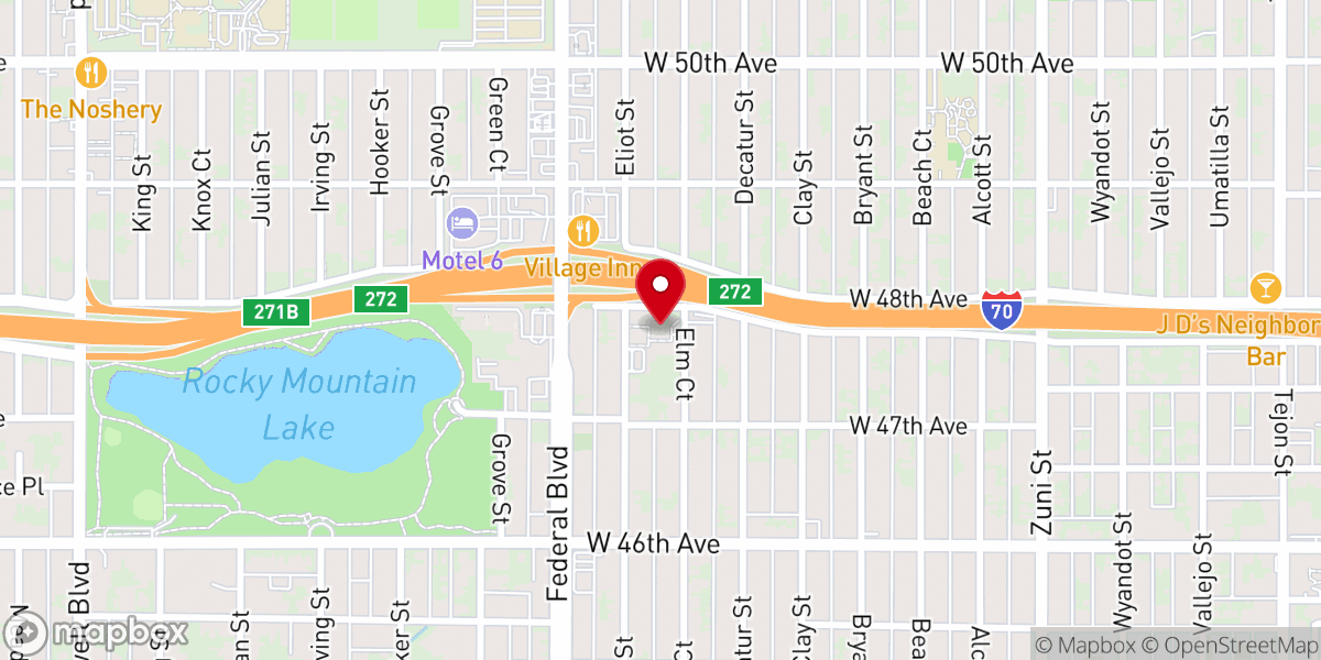 Map showing location of Faith Lutheran Church