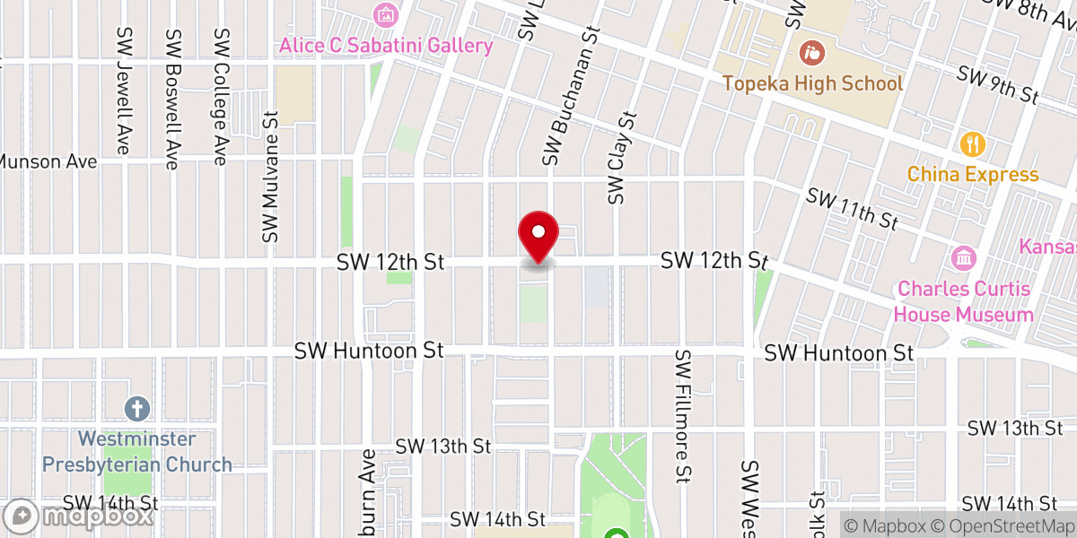 Map showing location of Shiloh Baptist Church