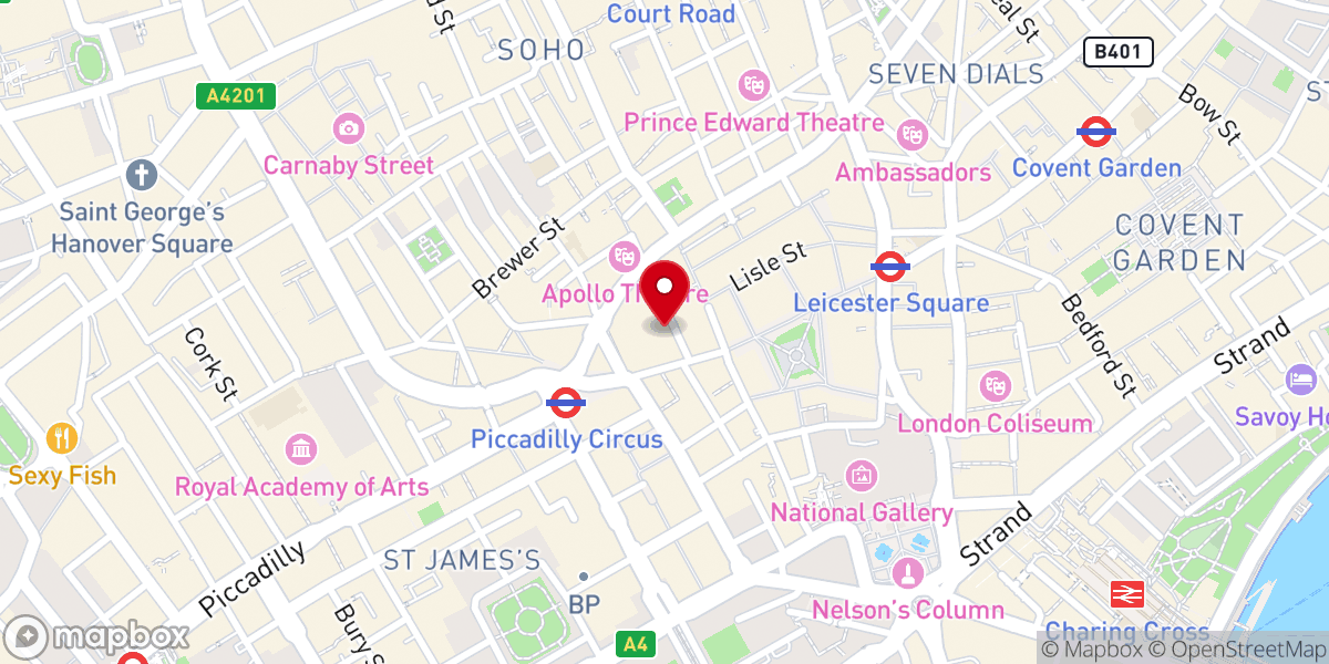 Map showing location of Piccadilly community centre