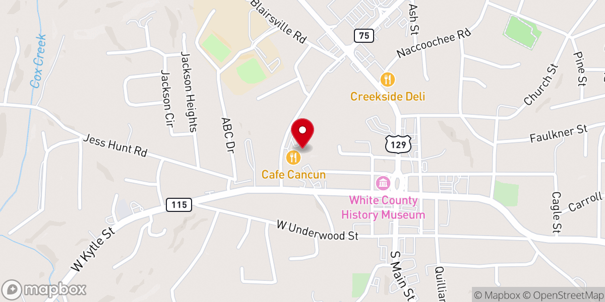 Map showing location of The Gathering Community Church
