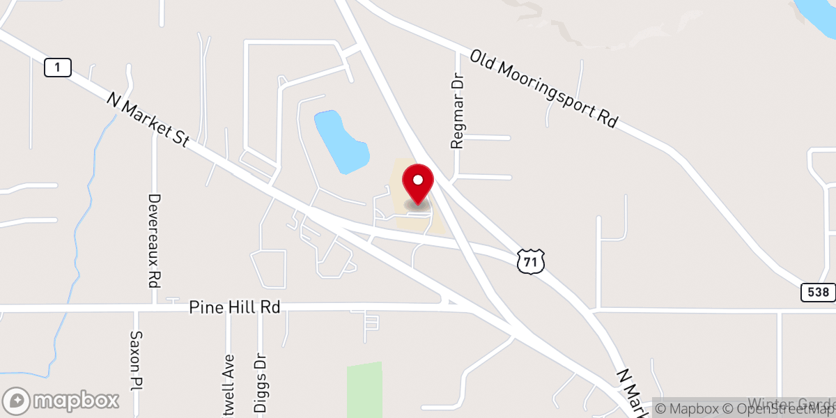 Map showing location of St Pius X Catholic Church