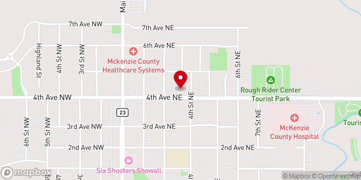 Map showing location of First Presbyterian Church