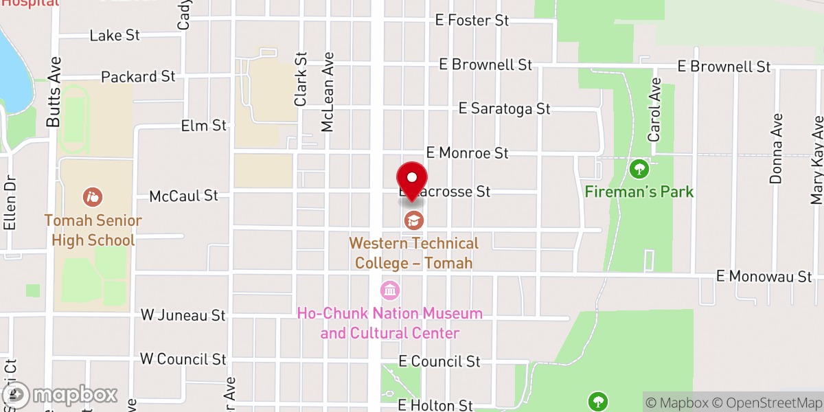 Map showing location of The Vine In Tomah