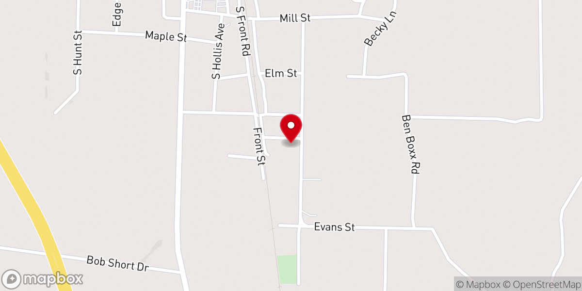Map showing location of Pleasant View Baptist Church