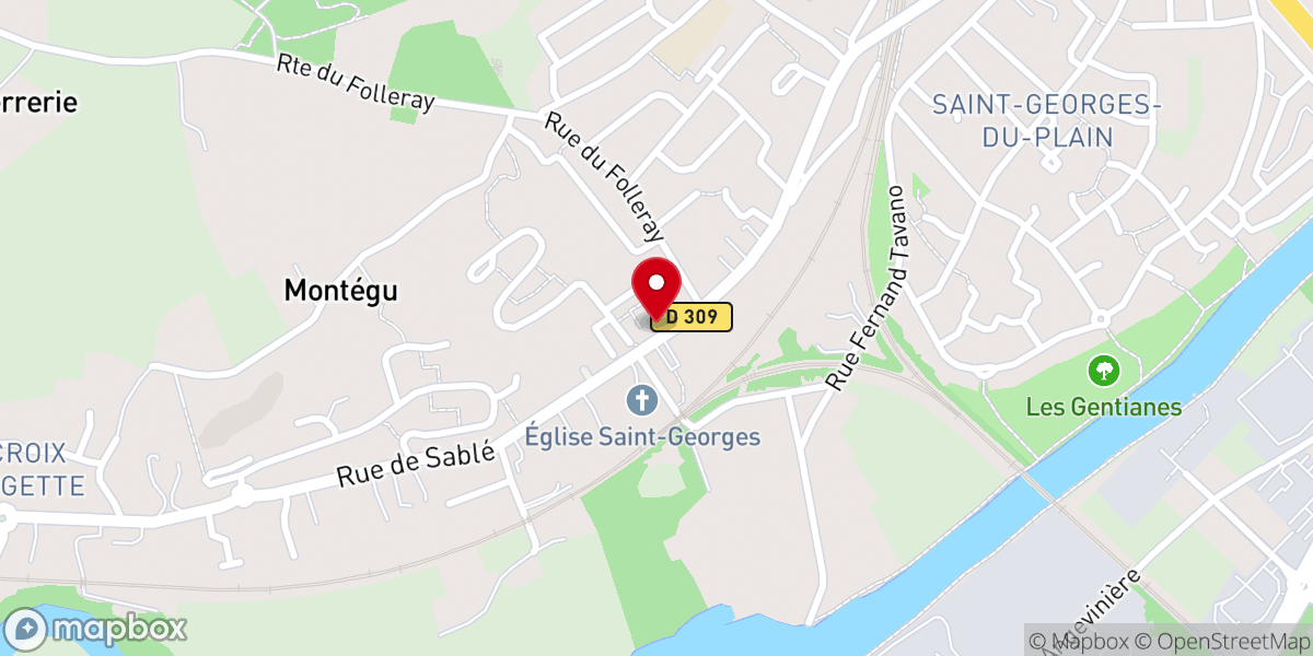 Map showing location of Presbytère de Saint Georges du Plain
