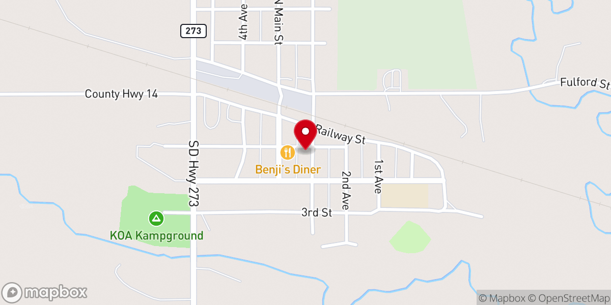 Map showing location of American Lutheran Church