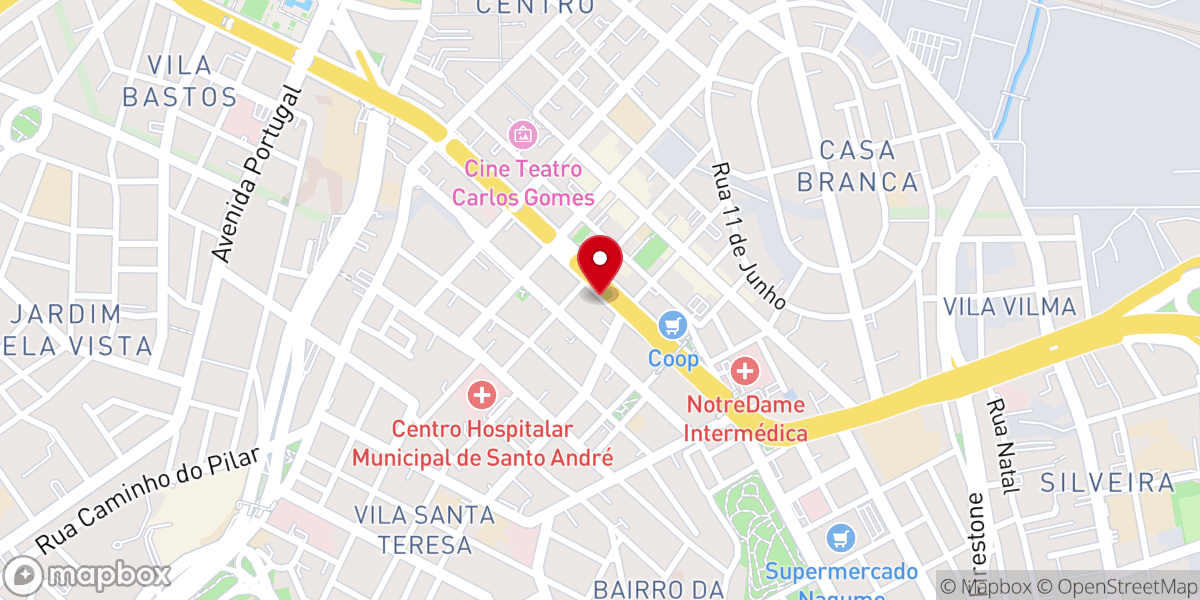 Map showing location of Igreja Reinos do Céus - Santuário de Santo André