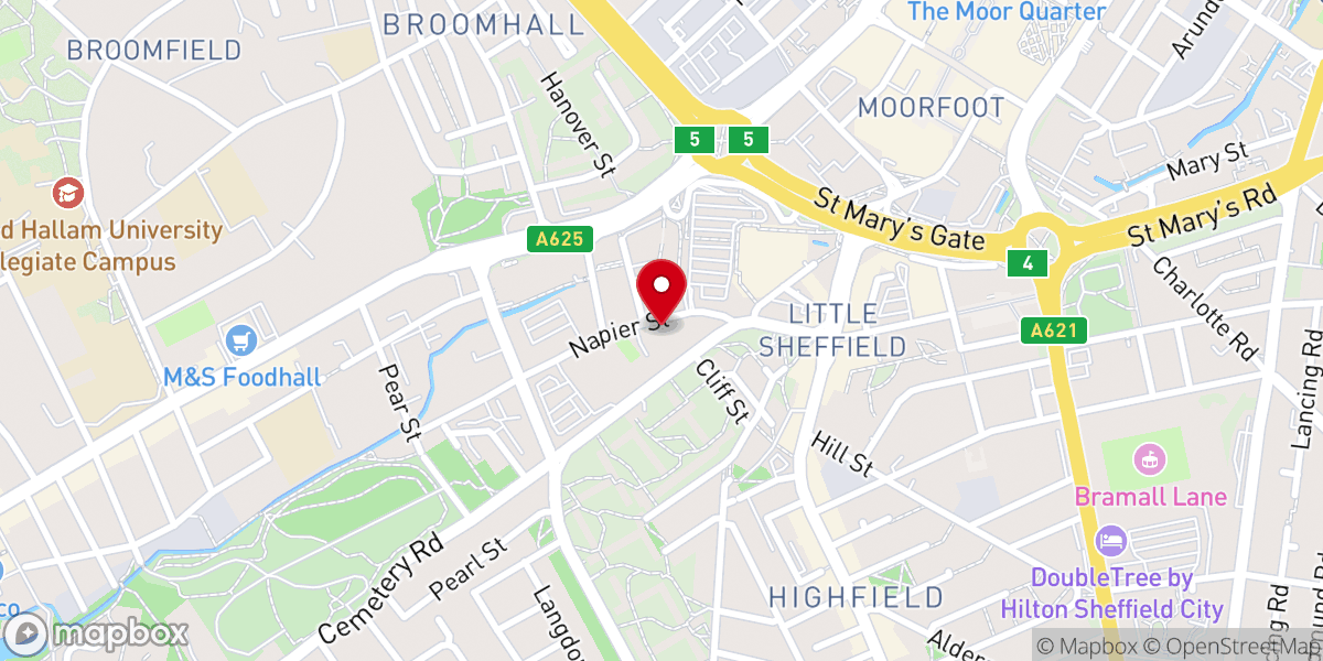 Map showing location of Cemetery Road Baptist Church