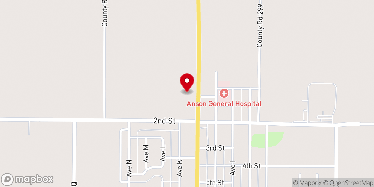Map showing location of Northside Baptist Church