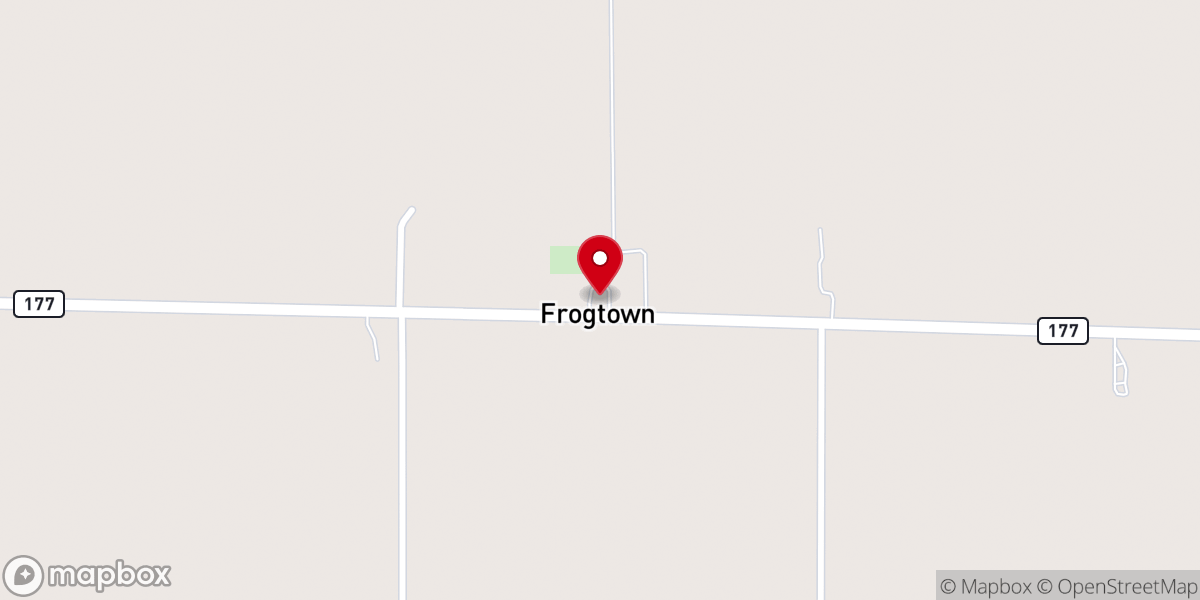 Map showing location of Olive Branch Lutheran Church