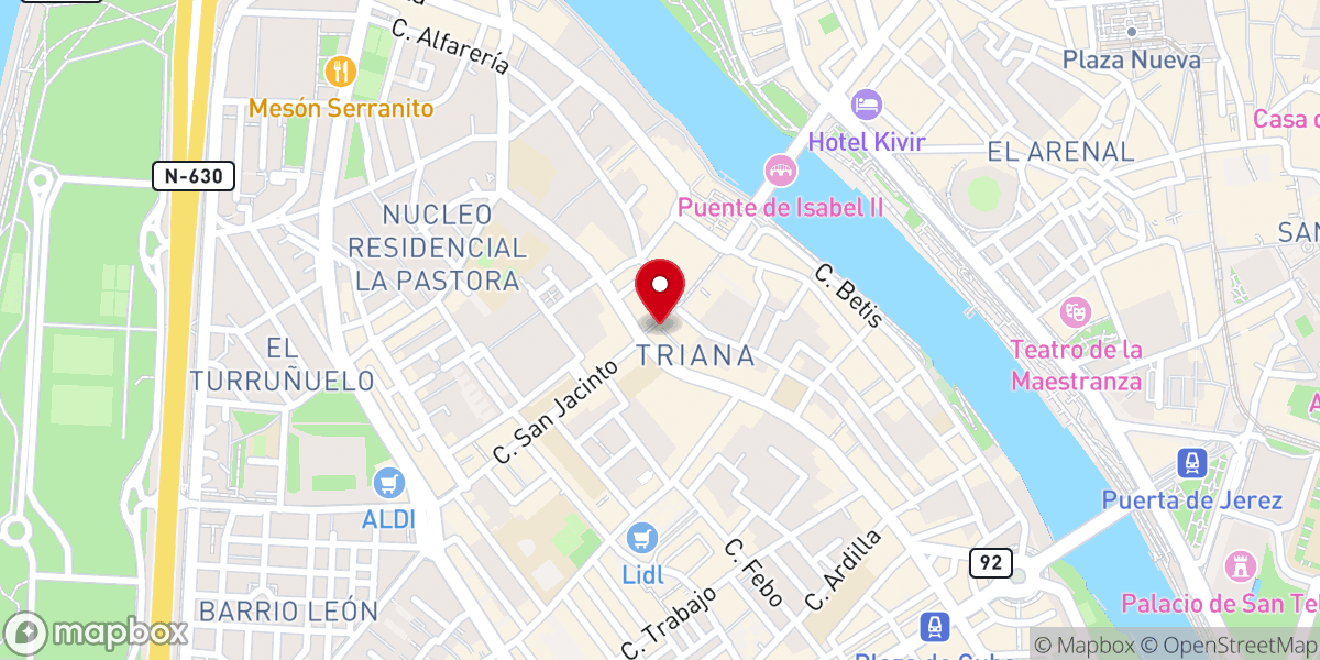 Map showing location of Capilla de el señor de las Penas y la Virgen de la Estrella Coronada