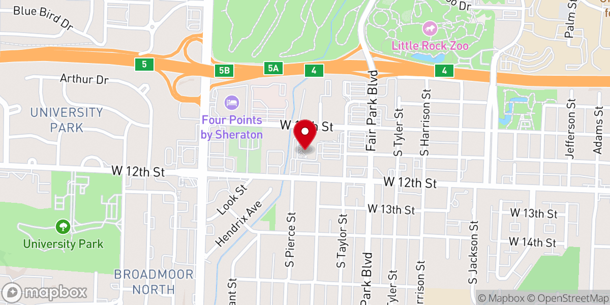 Map showing location of Saint Mark Baptist Church
