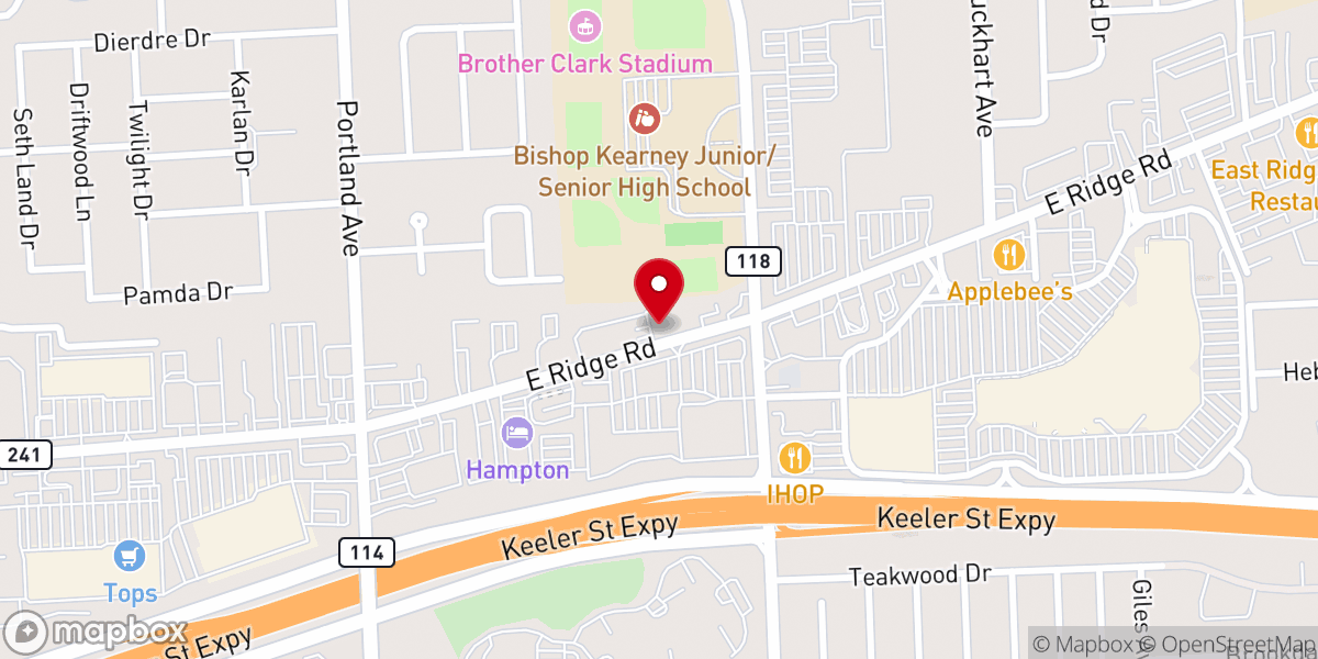Map showing location of Living Water Christian Fellowship