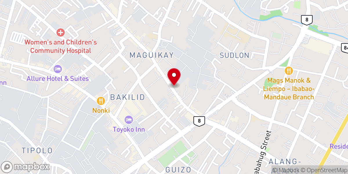 Map showing location of Mandaue City Alliance Church