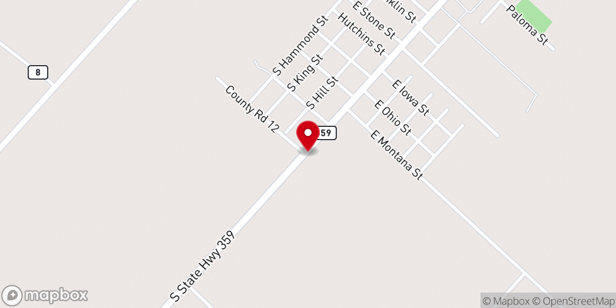 Map showing location of Tabernaculo De Fe