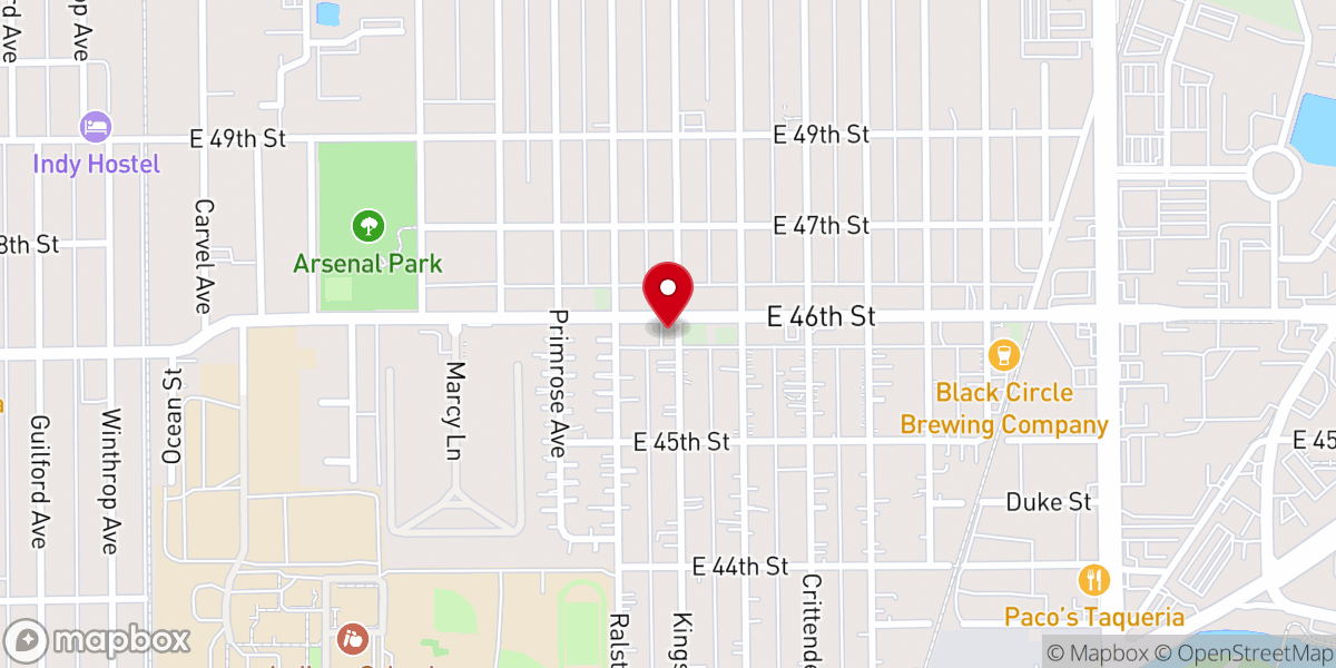 Map showing location of Trinity Wesleyan Church