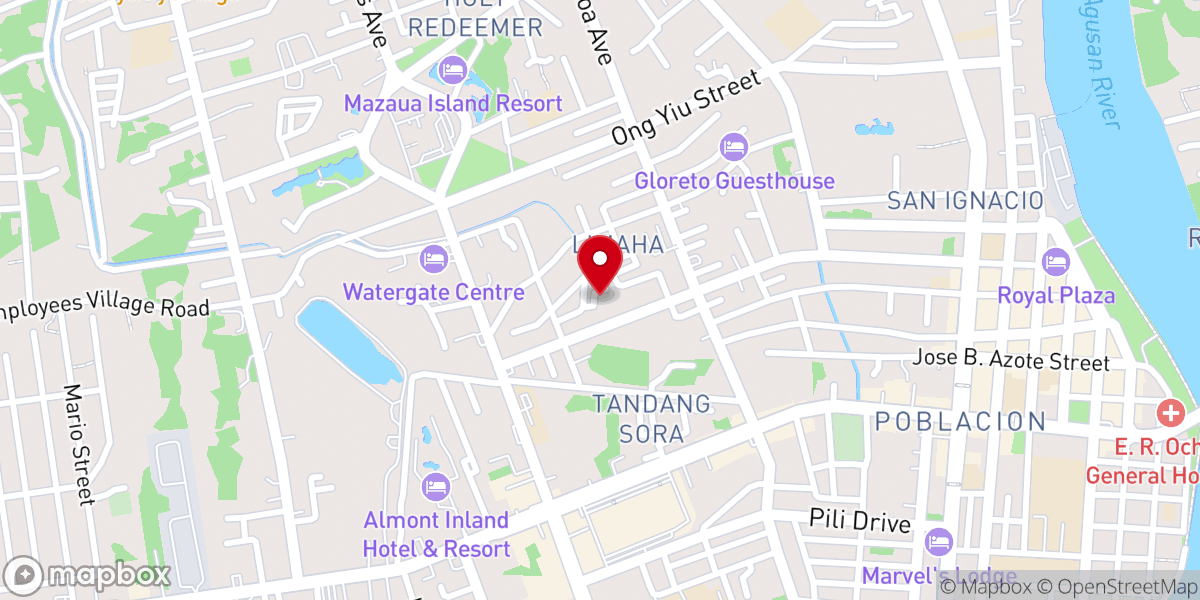 Map showing location of Jesus Is Lord Church - Butuan City