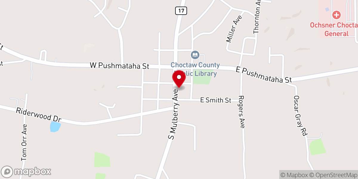 Map showing location of Butler Police Department