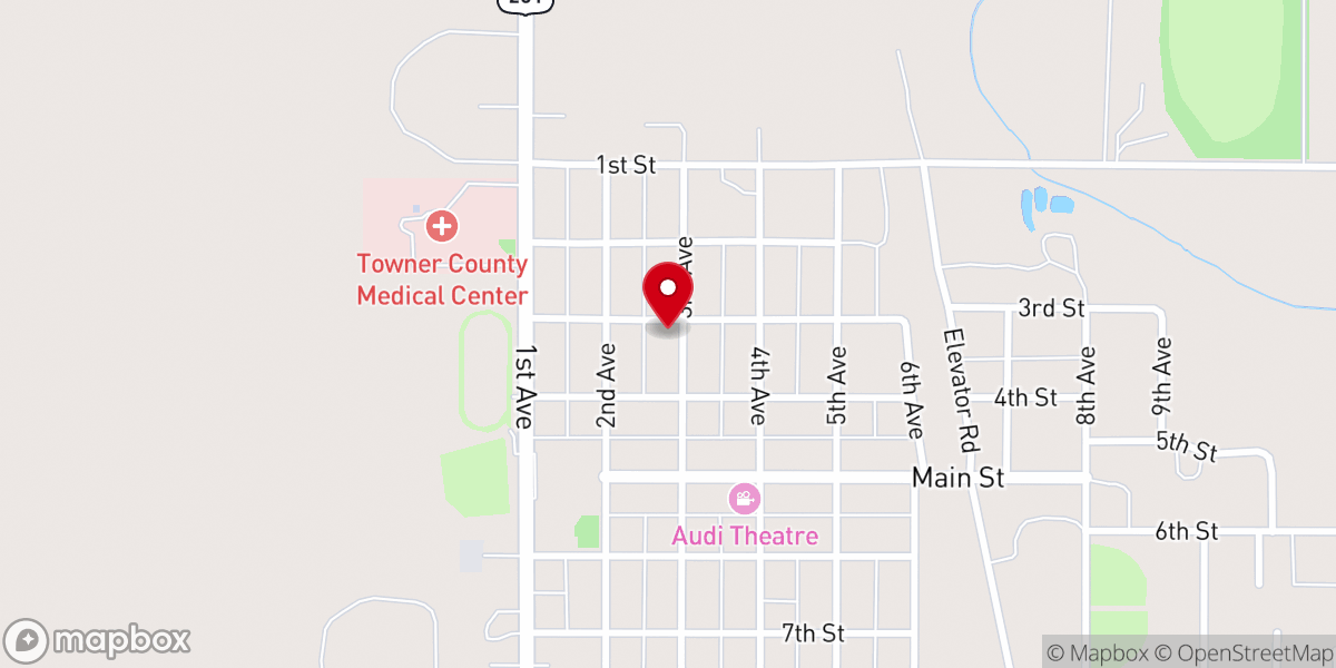 Map showing location of Sacred Heart Catholic Church