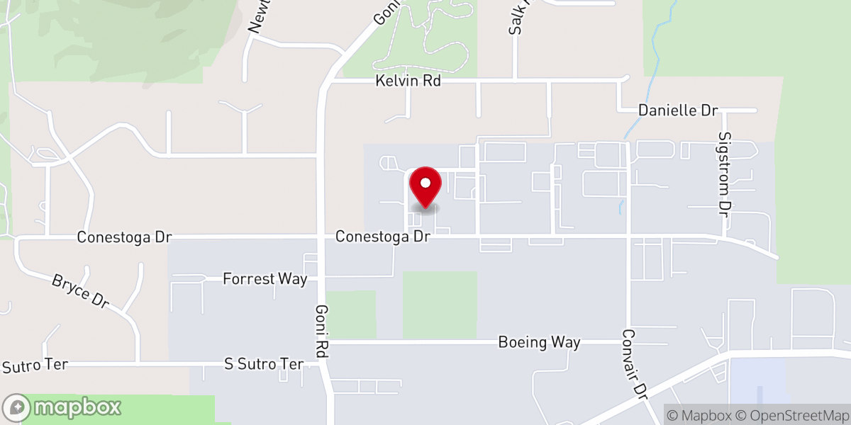 Map showing location of First Christian Church