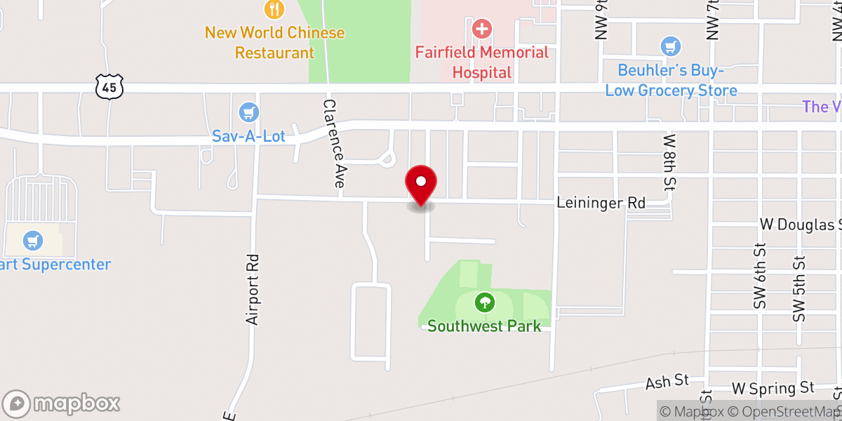 Map showing location of Reorganized Church of Jesus Christ of Latter Day Saints