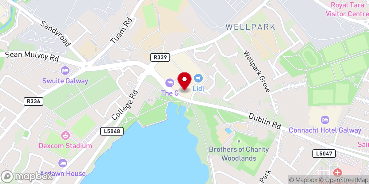 Map showing location of The Life Church Galway