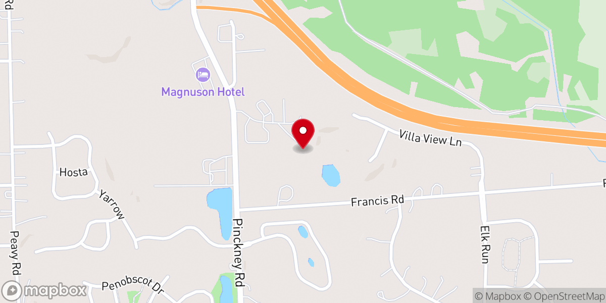 Map showing location of Crossroads Apostolic Church