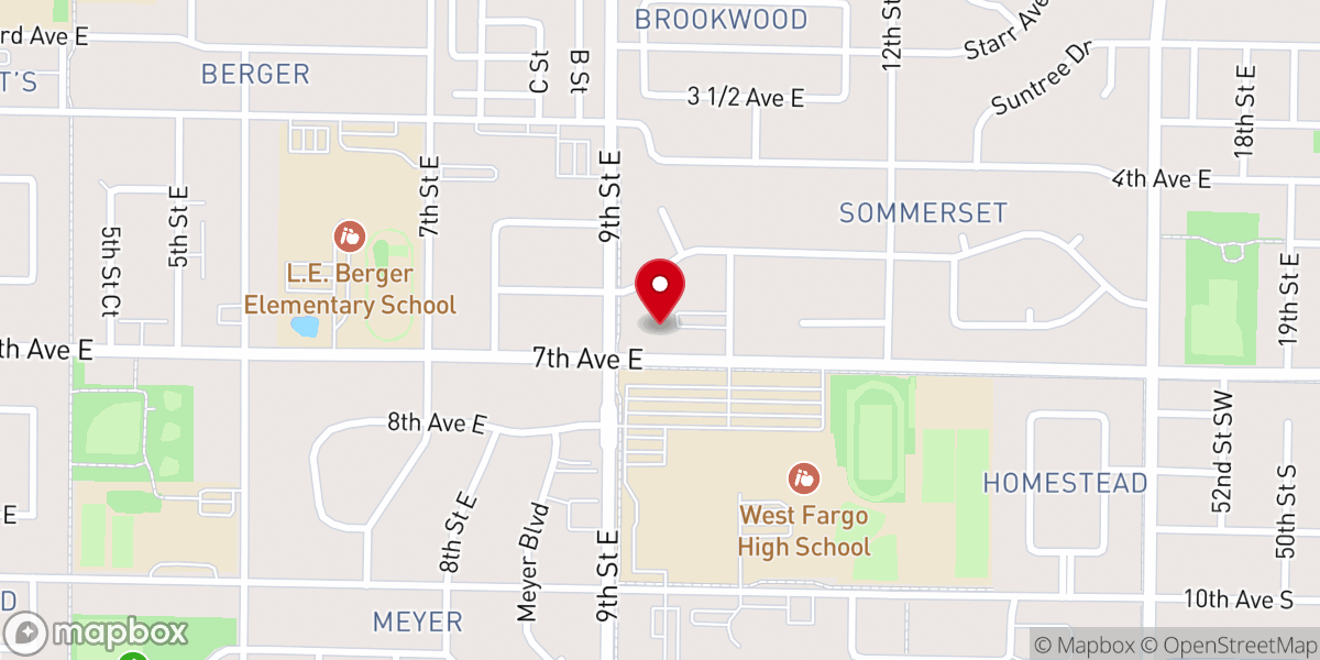 Map showing location of Red River Church