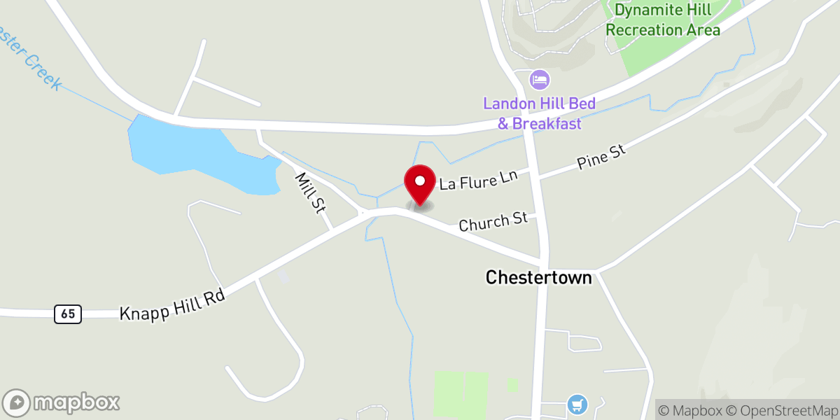 Map showing location of St John the Baptist Rectory