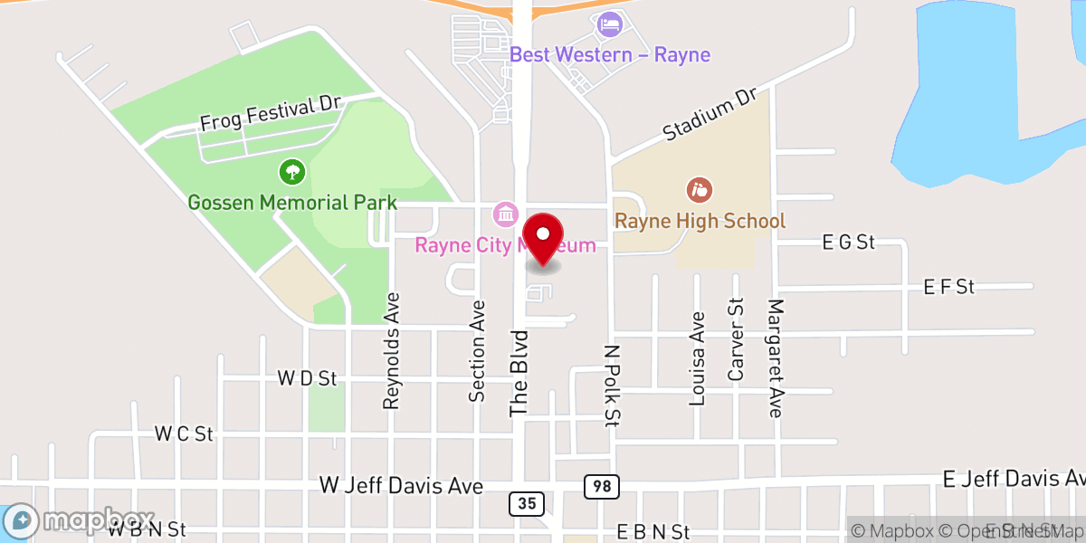 Map showing location of O'Reilly Auto Parts