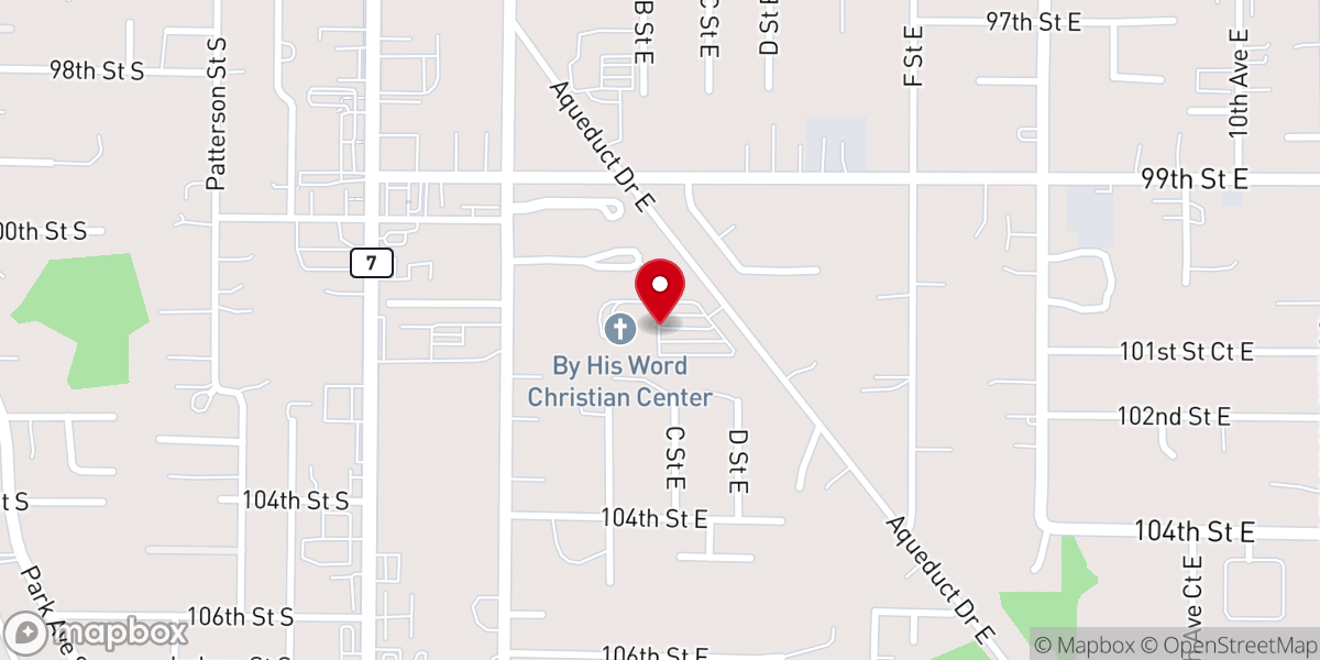 Map showing location of By His Word Christian Center