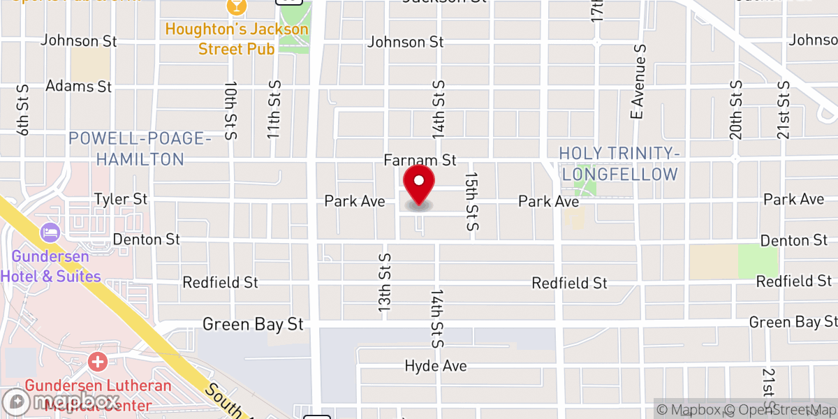 Map showing location of Holy Trinity Leo Hall