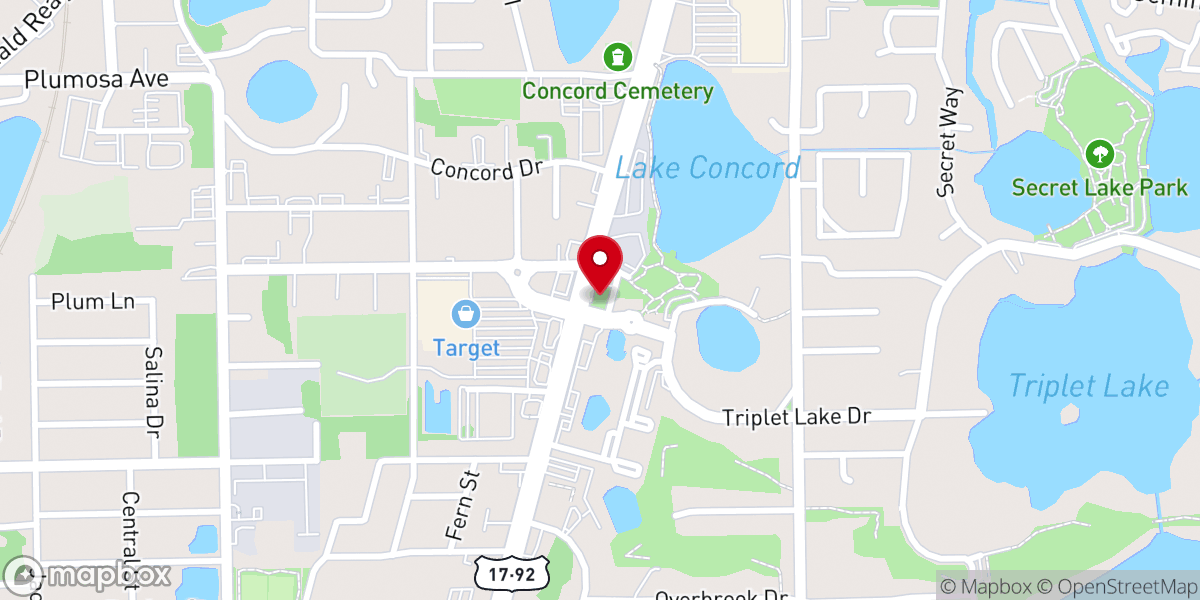 Map showing location of Lake Concord Park