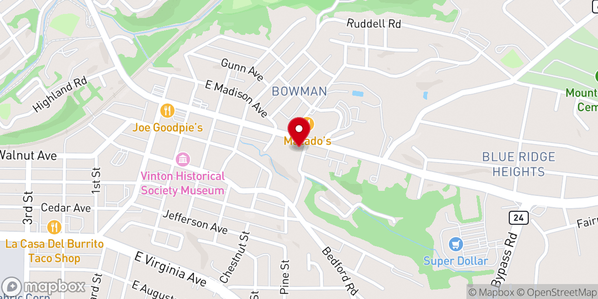 Map showing location of Thrasher Memorial United Methodist
