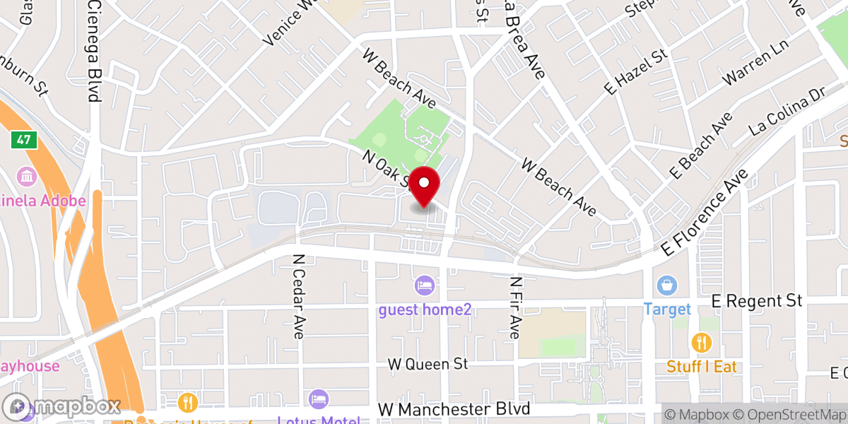 Map showing location of The Tabernacle