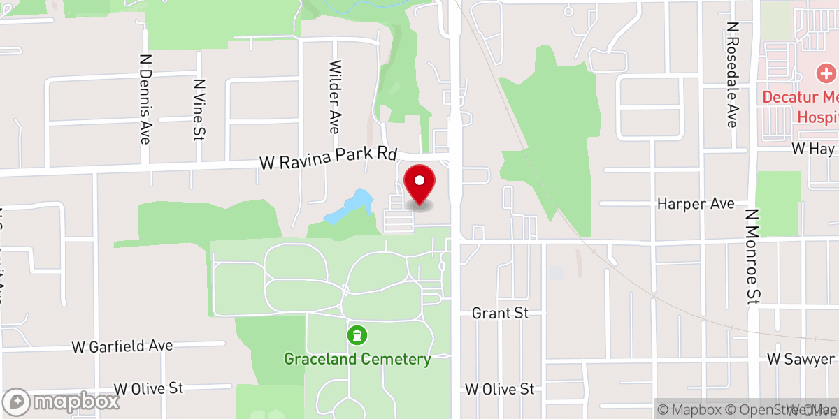 Map showing location of Pilgrim Lutheran Church