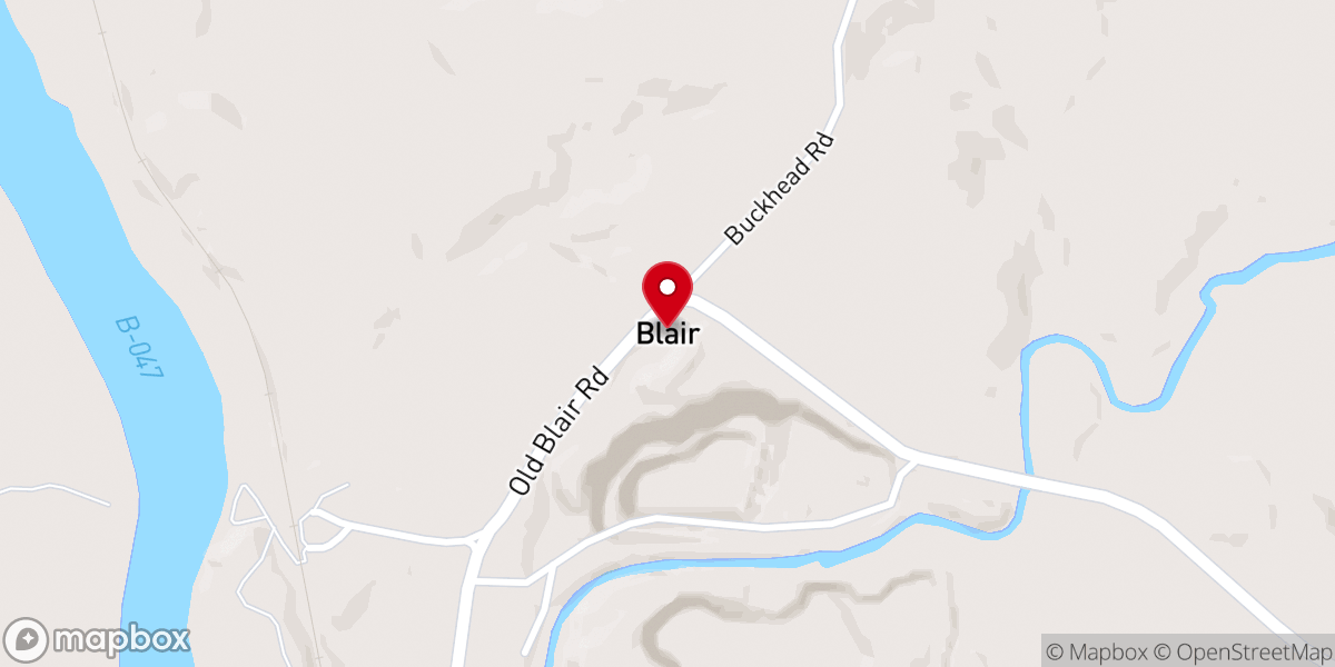 Map showing location of Blair